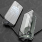 Ultra Slim Double Sides Magnetic Adsorption Angular Frame Tempered Glass Magnet Flip Case