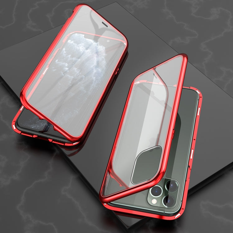 Ultra Slim Double Sides Magnetic Adsorption Angular Frame Tempered Glass Magnet Flip Case