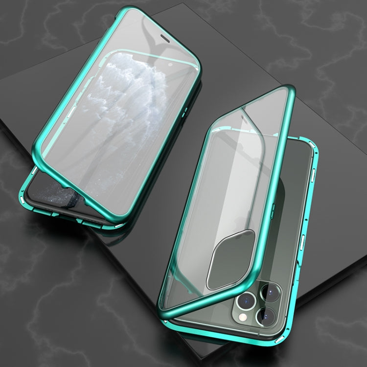 Ultra Slim Double Sides Magnetic Adsorption Angular Frame Tempered Glass Magnet Flip Case