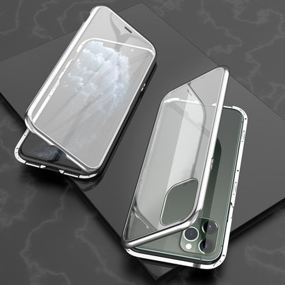 Ultra Slim Double Sides Magnetic Adsorption Angular Frame Tempered Glass Magnet Flip Case