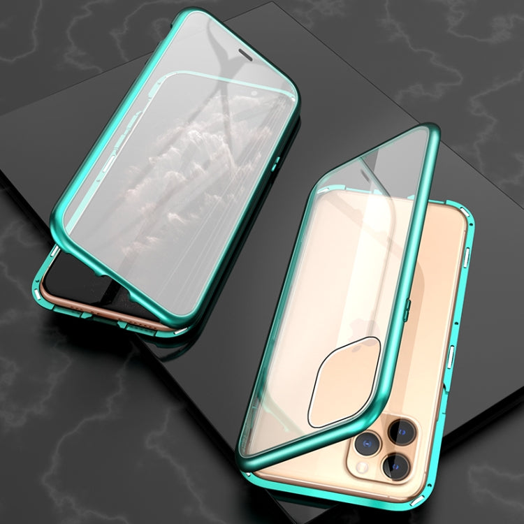 Ultra Slim Double Sides Magnetic Adsorption Angular Frame Tempered Glass Magnet Flip Case