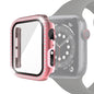 Electroplating PC Single Row Diamond Protective Case with Tempered Glass Film For Apple Watch Series