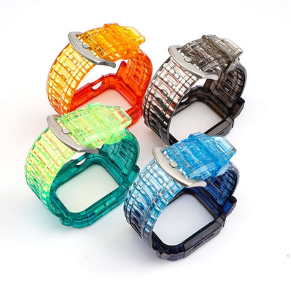 Gradient TPU Integrated Case Strap For Apple Watch Series 9 / 8 / 7 45mm / 6 / 5 / 4 / Watch SE 44mm / Watch 42mm