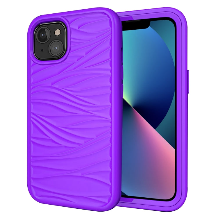 Wave Pattern 3 in 1 Silicone + PC Shockproof Protective Case, For iPhone 13 mini, For iPhone 13, For iPhone 13 Pro, For iPhone 13 Pro Max