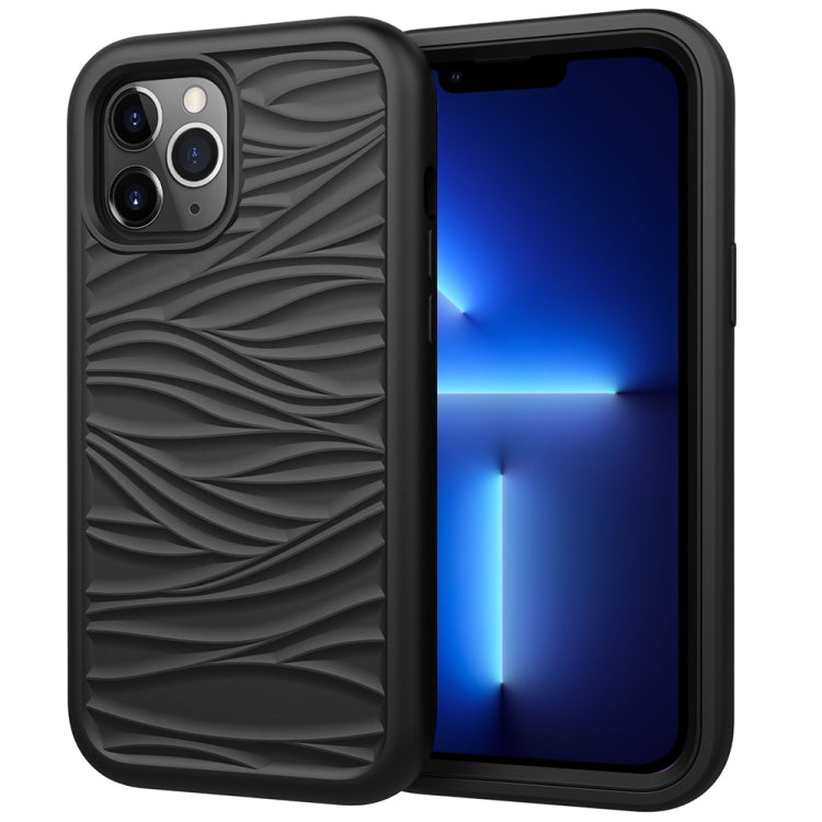 Wave Pattern 3 in 1 Silicone + PC Shockproof Protective Case, For iPhone 13 mini, For iPhone 13, For iPhone 13 Pro, For iPhone 13 Pro Max
