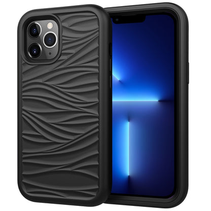 Wave Pattern 3 in 1 Silicone + PC Shockproof Protective Case, For iPhone 13 mini, For iPhone 13, For iPhone 13 Pro, For iPhone 13 Pro Max