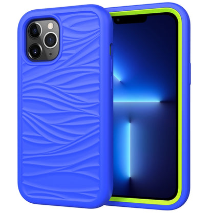 Wave Pattern 3 in 1 Silicone + PC Shockproof Protective Case, For iPhone 13 mini, For iPhone 13, For iPhone 13 Pro, For iPhone 13 Pro Max