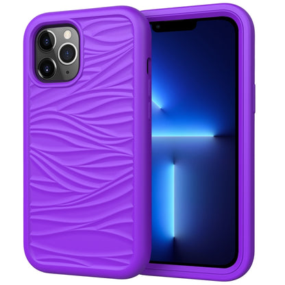 Wave Pattern 3 in 1 Silicone + PC Shockproof Protective Case, For iPhone 13 mini, For iPhone 13, For iPhone 13 Pro, For iPhone 13 Pro Max