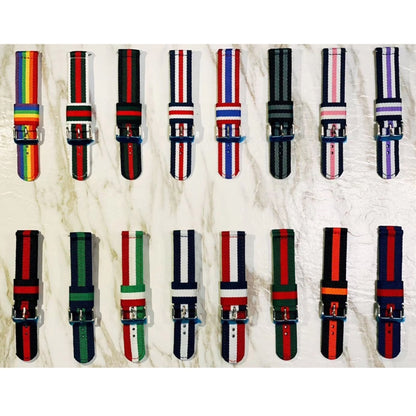 For Samsung Galaxy Watch4 40/44mm & Watch4 Classic 42/46mm Split Nylon Replacement Strap Watchband