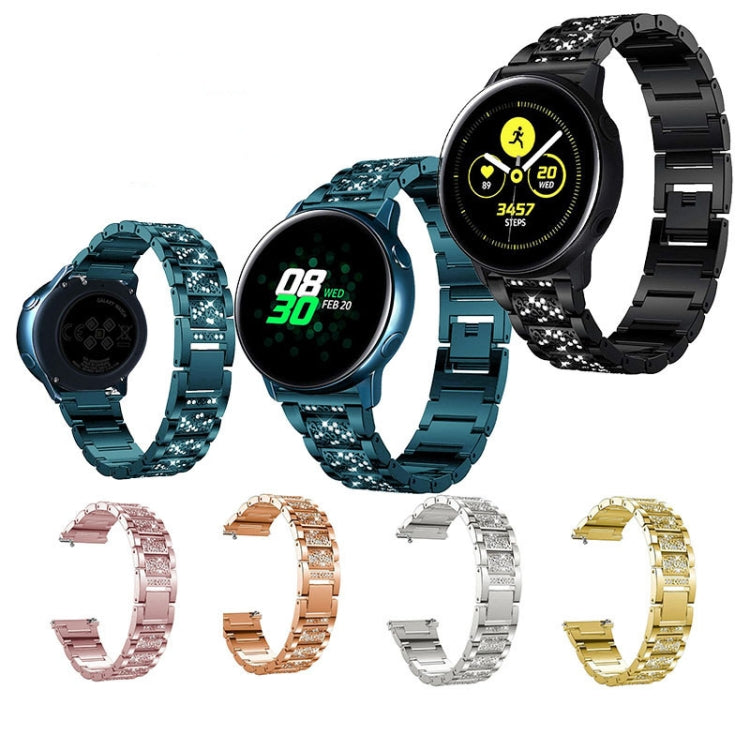 Three-beads Diamond Steel Replacement Strap Watchband