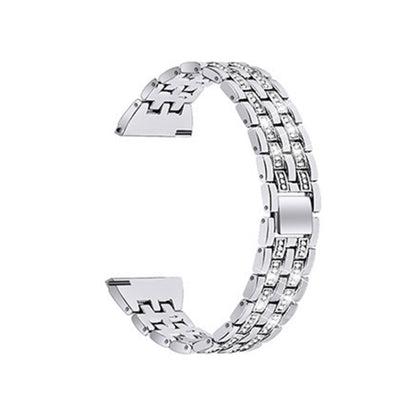 For Samsung Smart Watch Double Rows Diamond Steel Replacement Strap Watchband