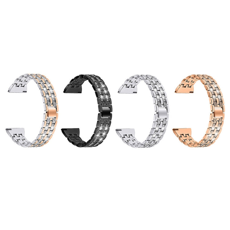 For Samsung Smart Watch Double Rows Diamond Steel Replacement Strap Watchband