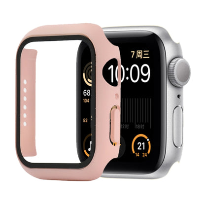 Shockproof PC+Tempered Glass Protective Case with Packed Carton For Apple Watch 44mm(Orange)