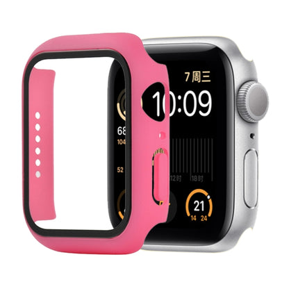 Shockproof PC+Tempered Glass Protective Case with Packed Carton For Apple Watch 44mm(Orange)