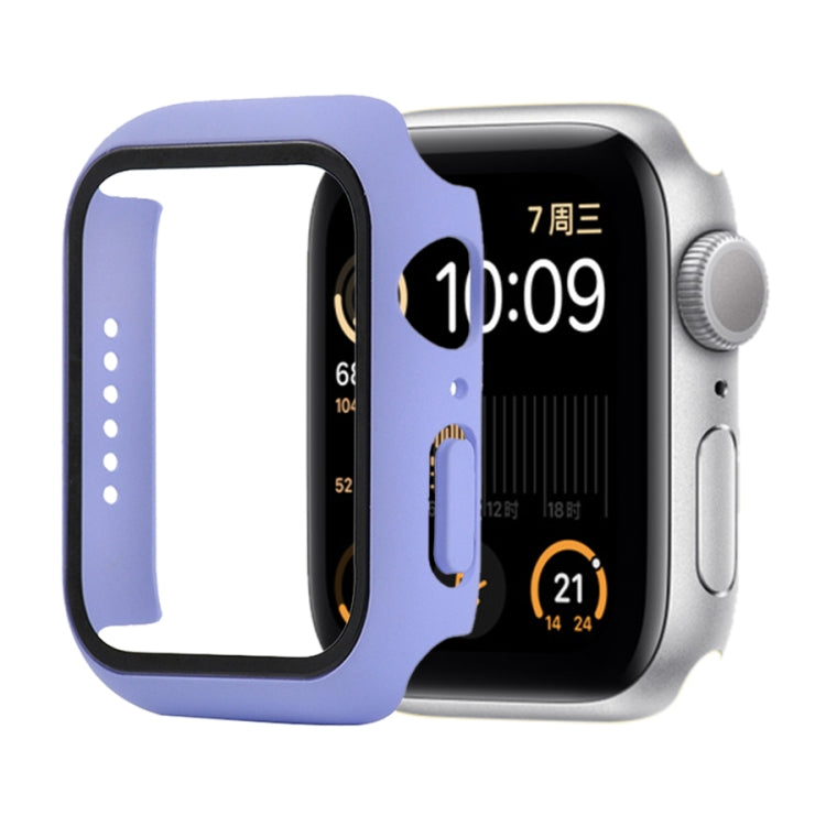 Shockproof PC+Tempered Glass Protective Case with Packed Carton For Apple Watch 44mm(Orange)