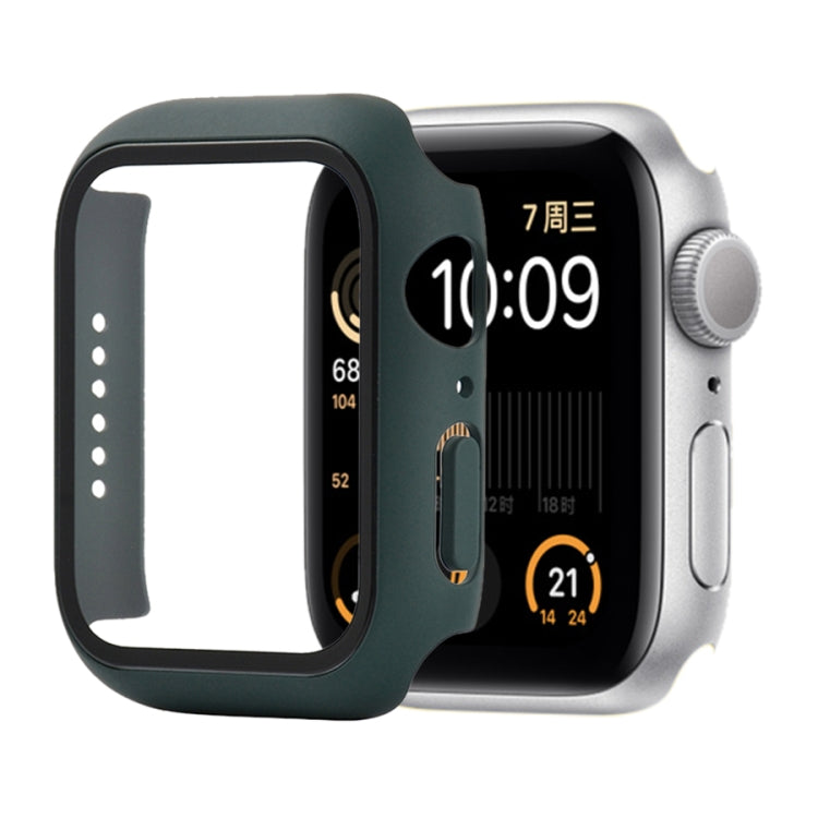 Shockproof PC+Tempered Glass Protective Case with Packed Carton For Apple Watch 44mm(Orange)