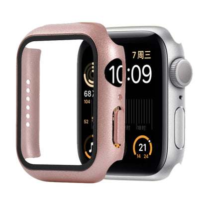 Shockproof PC+Tempered Glass Protective Case with Packed Carton For Apple Watch 44mm(Orange)