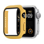 Shockproof PC+Tempered Glass Protective Case with Packed Carton For Apple Watch 44mm(Orange)