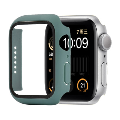 Shockproof PC+Tempered Glass Protective Case with Packed Carton For Apple Watch 44mm(Orange)