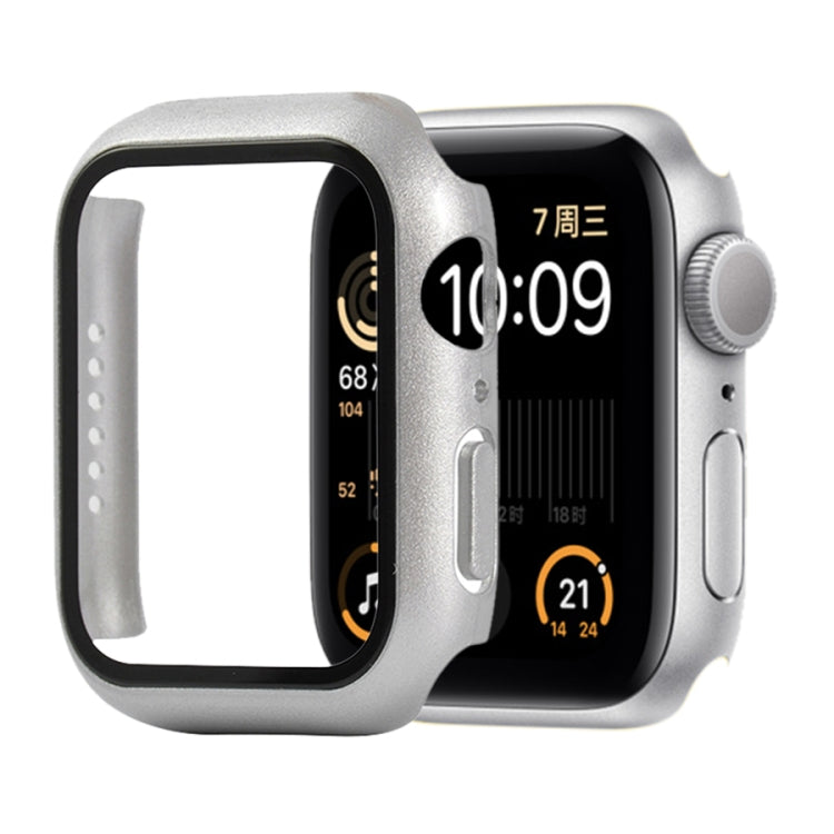 Shockproof PC+Tempered Glass Protective Case with Packed Carton For Apple Watch 44mm(Orange)