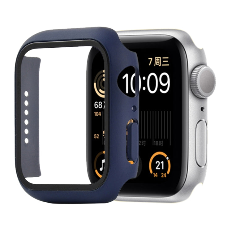Shockproof PC+Tempered Glass Protective Case with Packed Carton For Apple Watch 44mm(Orange)