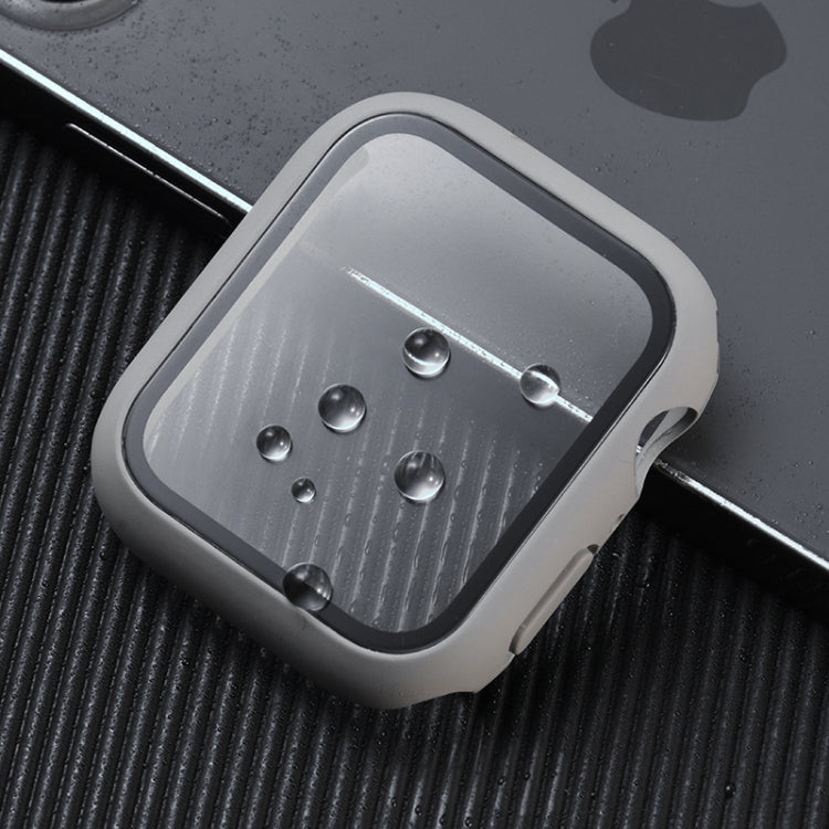 Shockproof PC+Tempered Glass Protective Case with Packed Carton For Apple Watch 44mm(Orange)