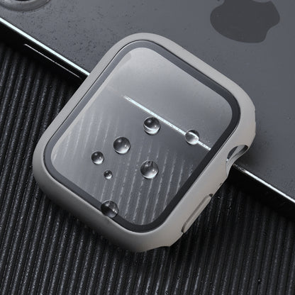 Shockproof PC+Tempered Glass Protective Case with Packed Carton For Apple Watch 44mm(Orange)