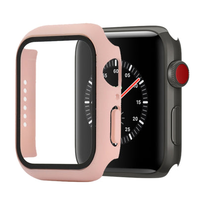 Shockproof PC+Tempered Glass Protective Case with Packed Carton For Apple Watch 44mm(Orange)