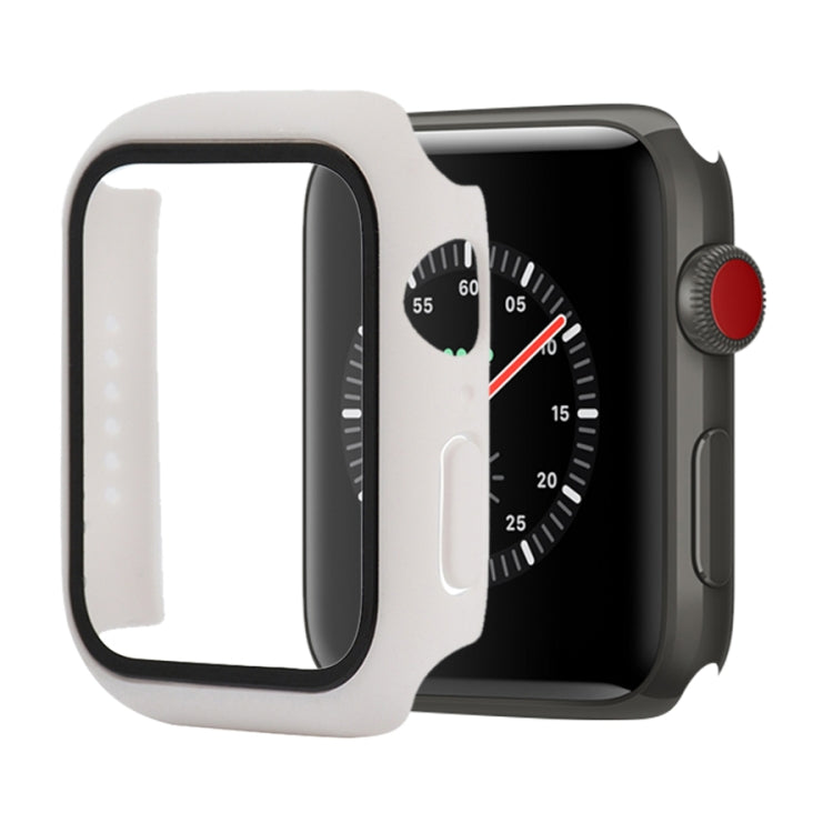 Shockproof PC+Tempered Glass Protective Case with Packed Carton For Apple Watch 44mm(Orange)