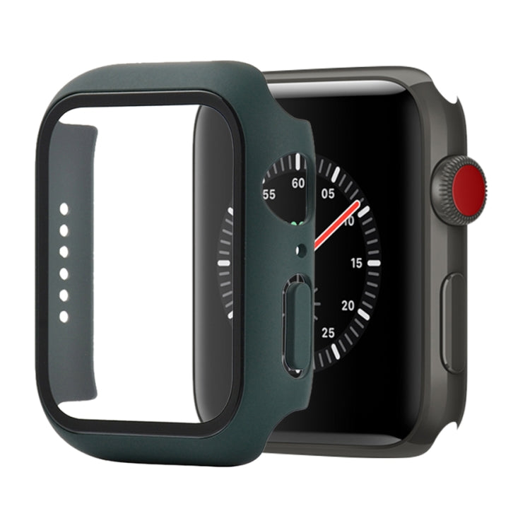 Shockproof PC+Tempered Glass Protective Case with Packed Carton For Apple Watch 44mm(Orange)