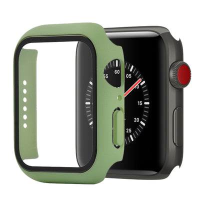 Shockproof PC+Tempered Glass Protective Case with Packed Carton For Apple Watch 44mm(Orange)