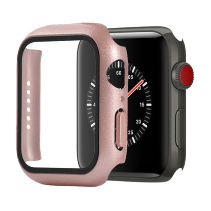 Shockproof PC+Tempered Glass Protective Case with Packed Carton For Apple Watch 44mm(Orange)