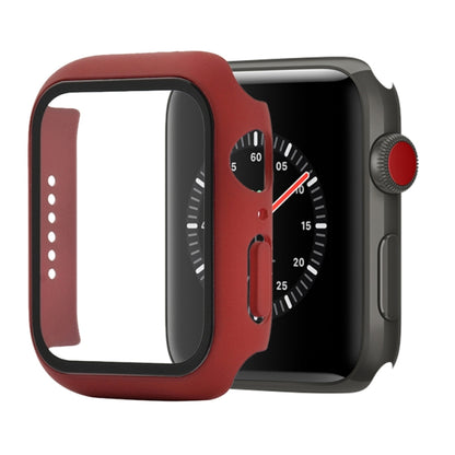 Shockproof PC+Tempered Glass Protective Case with Packed Carton For Apple Watch 44mm(Orange)