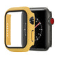Shockproof PC+Tempered Glass Protective Case with Packed Carton For Apple Watch 44mm(Orange)