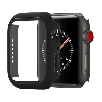 Shockproof PC+Tempered Glass Protective Case with Packed Carton For Apple Watch 44mm(Orange)