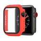 Shockproof PC+Tempered Glass Protective Case with Packed Carton For Apple Watch 44mm(Orange)