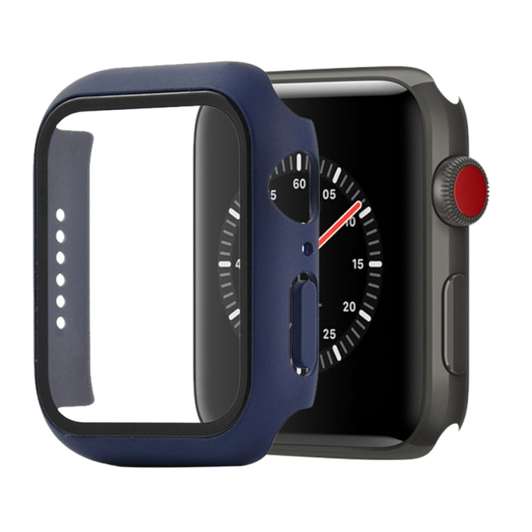 Shockproof PC+Tempered Glass Protective Case with Packed Carton For Apple Watch 44mm(Orange)