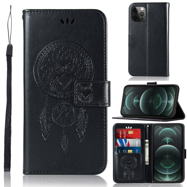 Wind Chime Owl Embossing Pattern Horizontal Flip Leather Case with Holder & Card Slots & Wallet, For iPhone 13 Pro Max, For iPhone 13 Pro, For iPhone 13