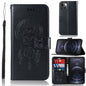Wind Chime Owl Embossing Pattern Horizontal Flip Leather Case with Holder & Card Slots & Wallet, For iPhone 13 Pro Max, For iPhone 13 Pro, For iPhone 13