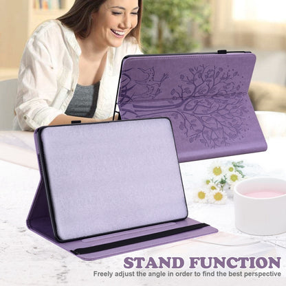 Tree & Deer Pattern Pressed Printing Horizontal Flip PU Leather Case with Holder & Card Slots & Sleep / Wake-up Function, For iPad Air 2020 / Pro 11 2020, For iPad Pro 10.5 2017 / 10.2 2019, For iPad 9.7 2018/2017/Air 2/Air, For iPad mini 5/4/3/2/1����...