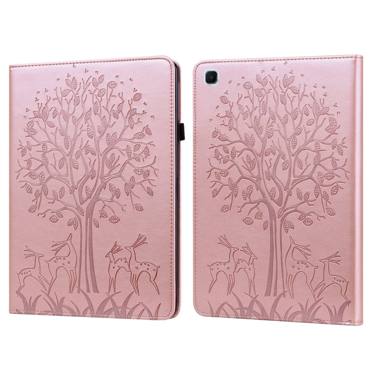 Tree & Deer Pattern Pressed Printing Horizontal Flip PU Leather Case with Holder & Card Slots & Sleep / Wake-up Function, For iPad Air 2020 / Pro 11 2020, For iPad Pro 10.5 2017 / 10.2 2019, For iPad 9.7 2018/2017/Air 2/Air, For iPad mini 5/4/3/2/1����...