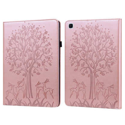 Tree & Deer Pattern Pressed Printing Horizontal Flip PU Leather Case with Holder & Card Slots & Sleep / Wake-up Function, For iPad Air 2020 / Pro 11 2020, For iPad Pro 10.5 2017 / 10.2 2019, For iPad 9.7 2018/2017/Air 2/Air, For iPad mini 5/4/3/2/1����...