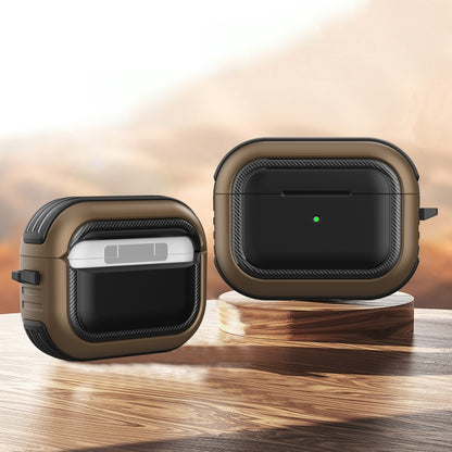 Wireless Earphones Shockproof TPU + PC Protective Case with Carabiner, For AirPods 1 / 2, For AirPods Pro