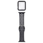 Silicone Replacement Strap Watchband + Protective Case with Screen Protector Set For Apple Watch Series
