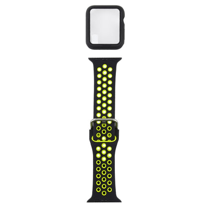 Silicone Replacement Strap Watchband + Protective Case with Screen Protector Set For Apple Watch Series