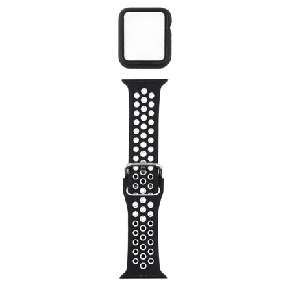Silicone Replacement Strap Watchband + Protective Case with Screen Protector Set For Apple Watch Series