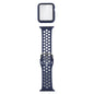 Silicone Replacement Strap Watchband + Protective Case with Screen Protector Set For Apple Watch Series