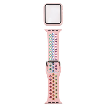 Silicone Replacement Strap Watchband + Protective Case with Screen Protector Set For Apple Watch Series