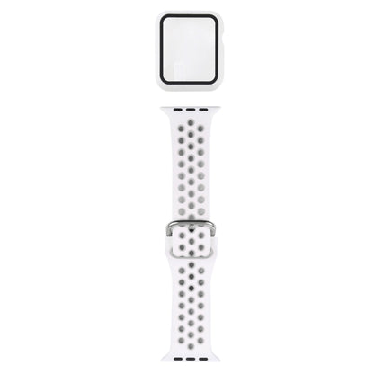 Silicone Replacement Strap Watchband + Protective Case with Screen Protector Set For Apple Watch Series