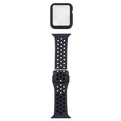 Silicone Replacement Strap Watchband + Protective Case with Screen Protector Set For Apple Watch Series